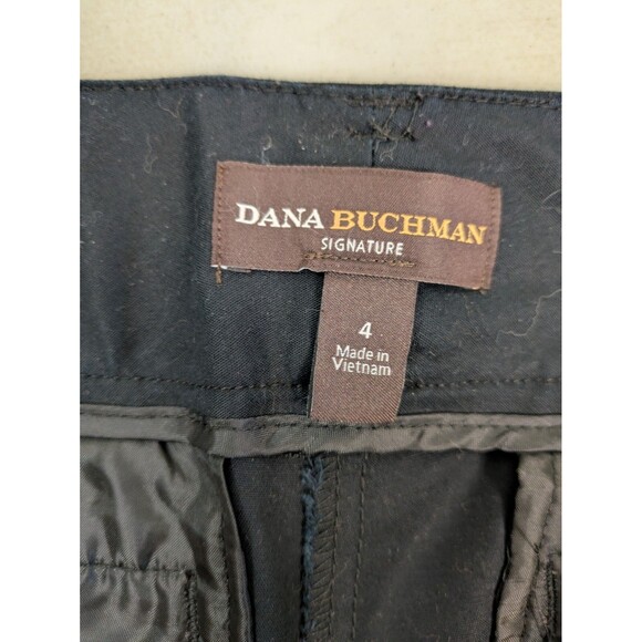 Dana Buchman Black Stretch Straight Leg Dress Pants Women's Size 4 Mid Rise - Picture 6 of 9